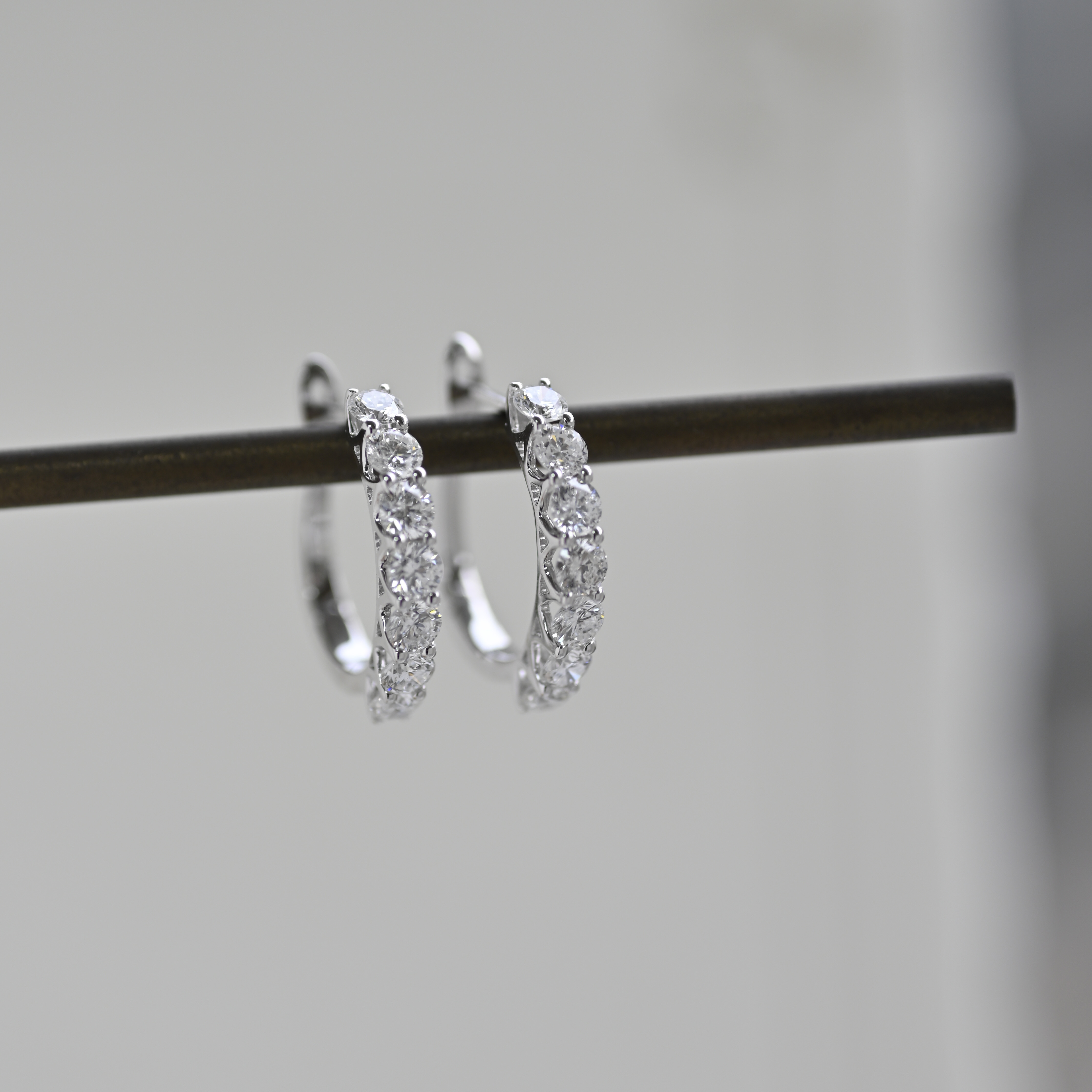 18K Glamouri Diamond Earring Hoop