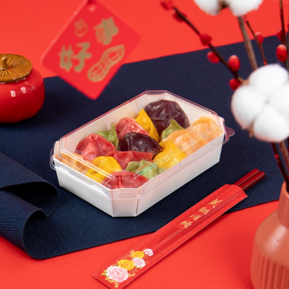 紙八角餐盒-白色 一分格 850ml