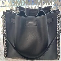 [S] MICHAEL KORS 35H3S4ML3I MINA LG BLT CH INLY SHOULDER,BLACK, 196237285256 (SMK771)