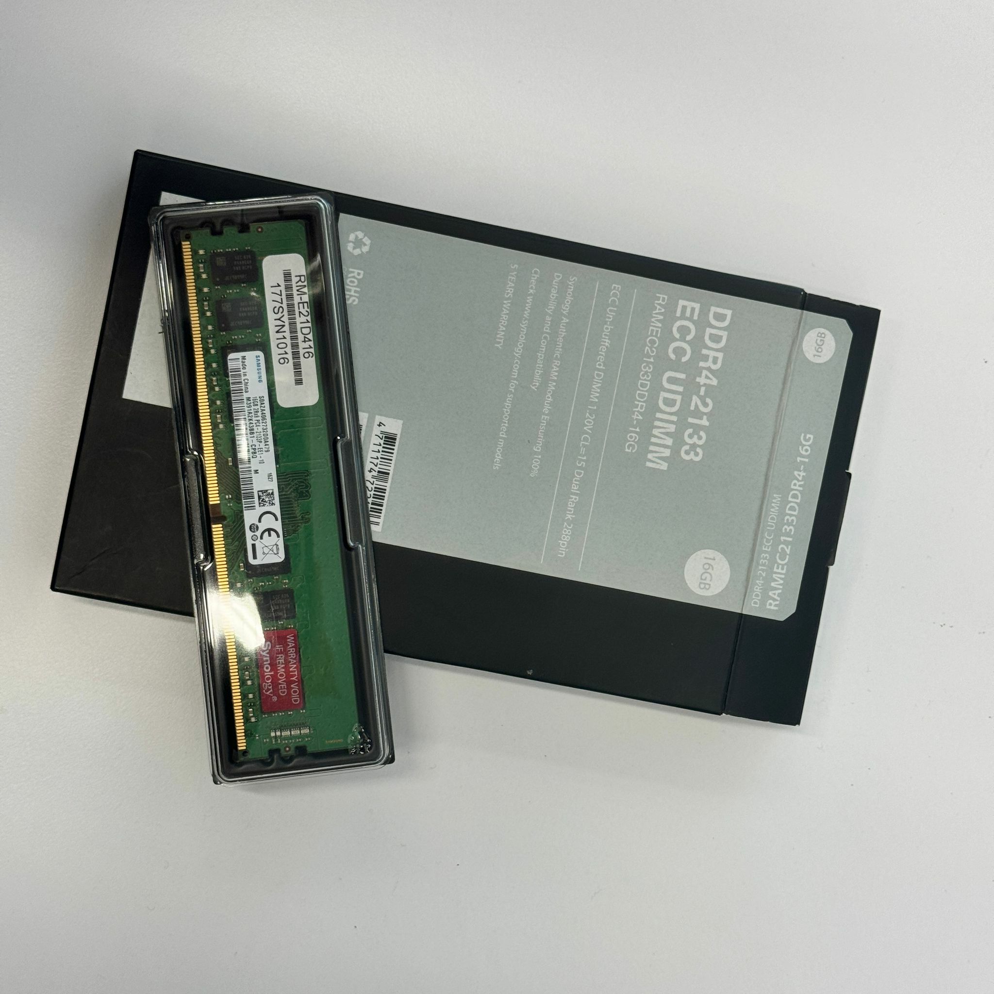 Synology 16GB DDR4 ECC SODIMM 記憶體模組D4ECSO-2666-16G