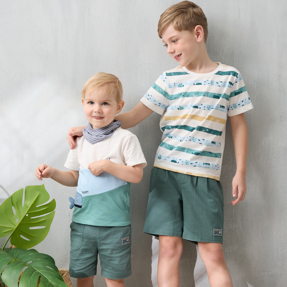 PIPPY潮酷工裝休閒棉質彈性短褲 綠