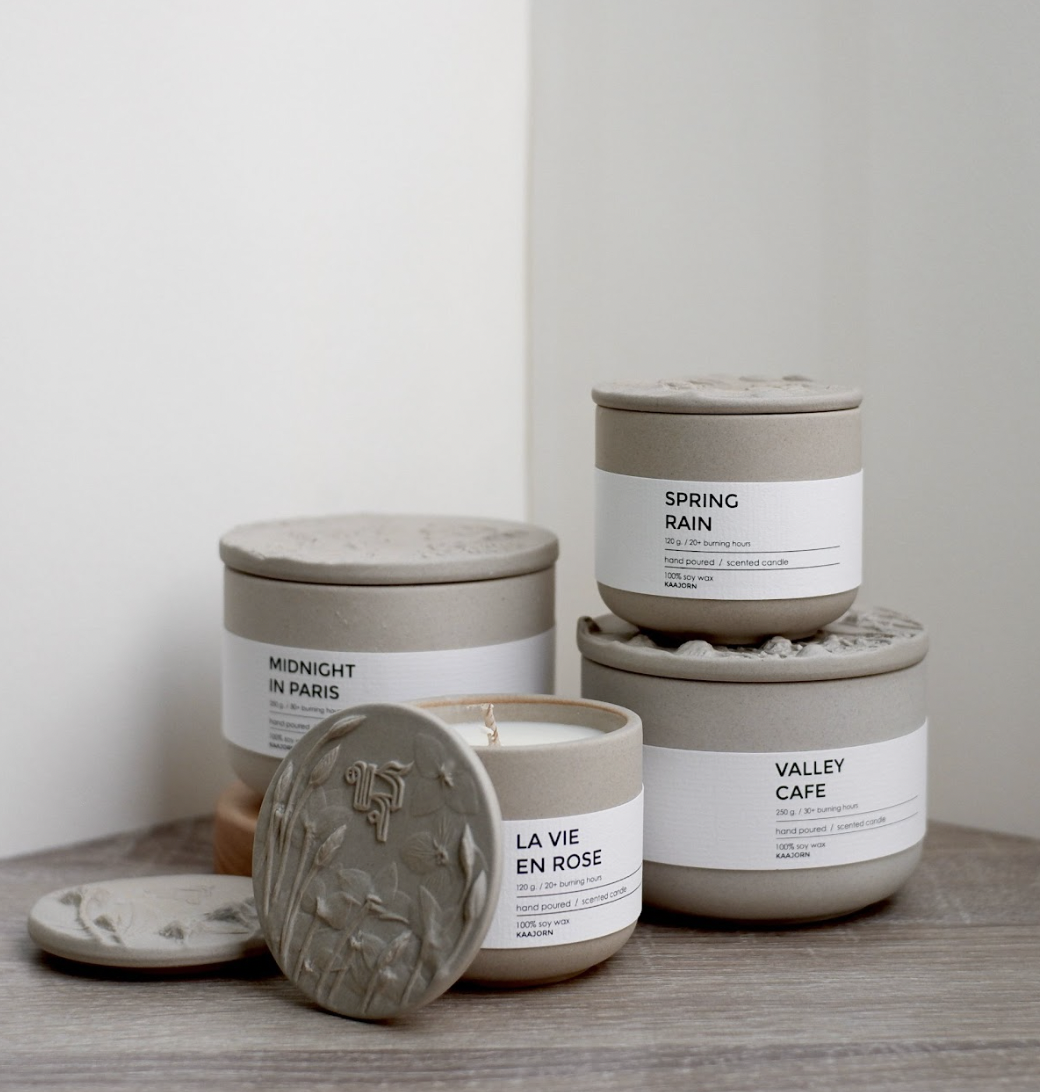 現貨 KAAJORN 泰國質感 有機大豆陶瓷蠟燭 120g 單芯