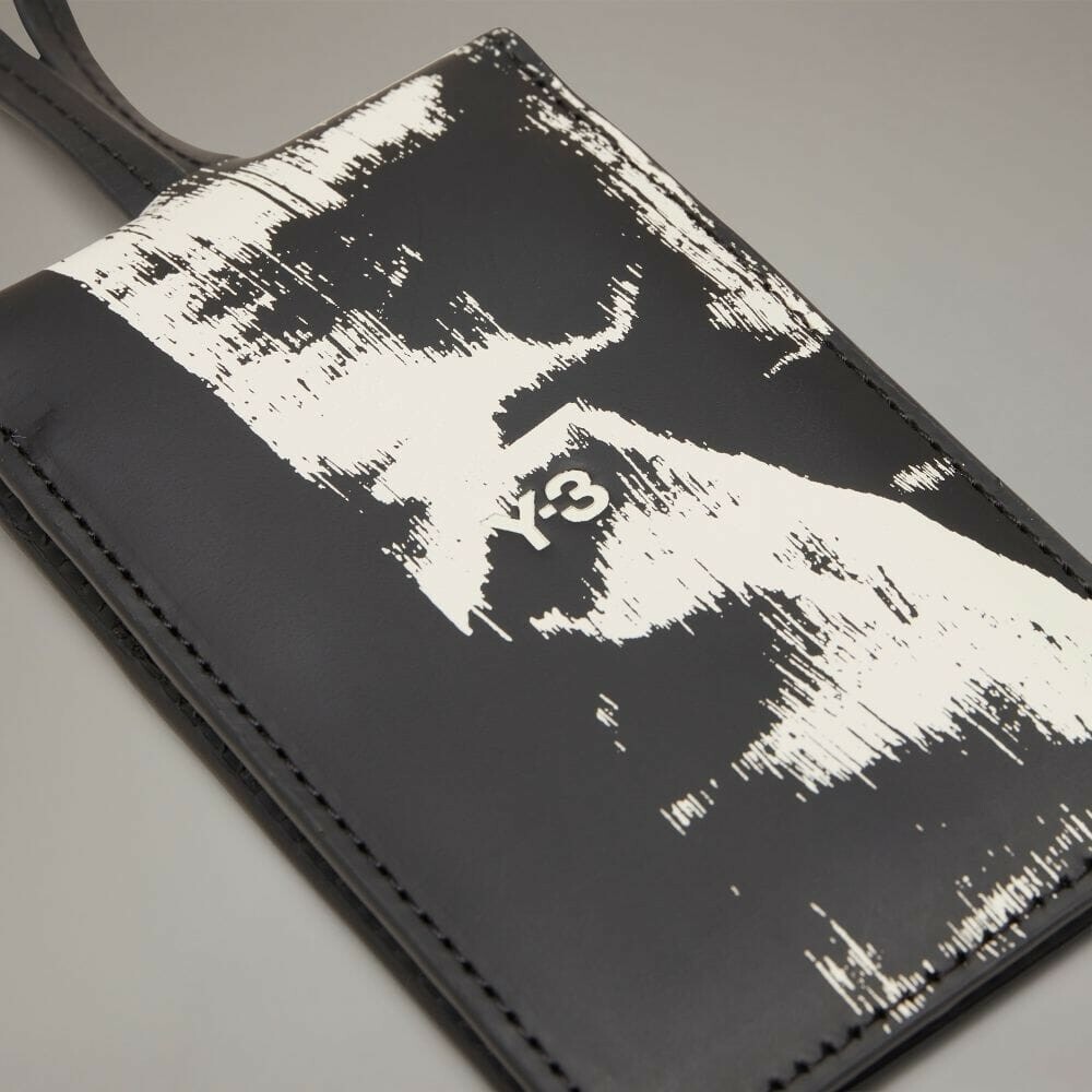 【 Y-3 AOP LANYARD皮革卡夾 - 黑 】