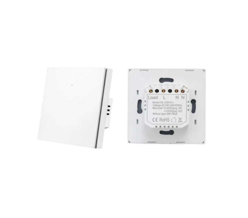 按鈕回彈式智能WiFi開關 Apple HomeKit（單零火通用,四個色）