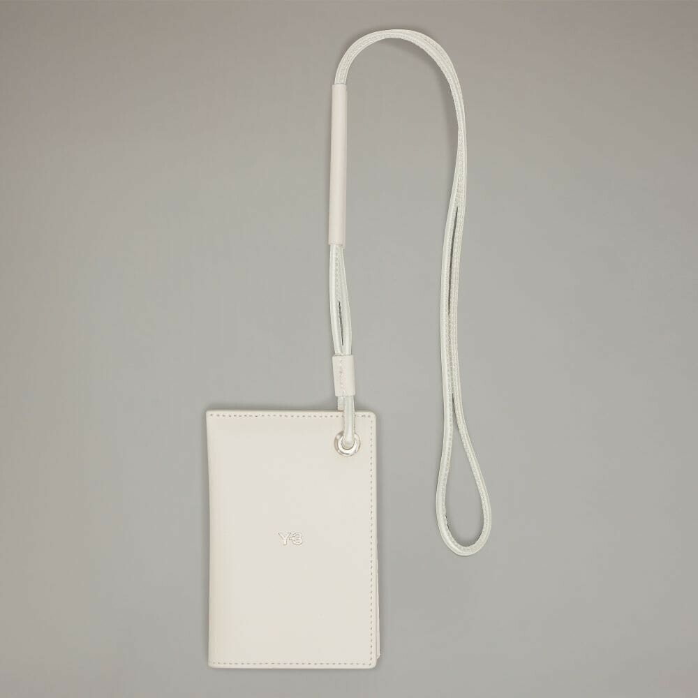 【 Y-3 CARD HOLDER 皮革卡夾包 - 白 】