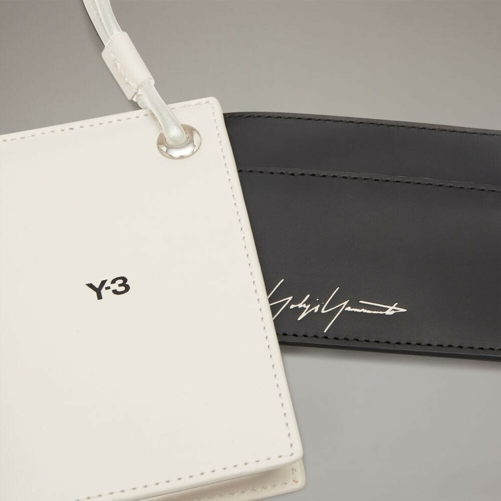 【 Y-3 CARD HOLDER 皮革卡夾包 - 白 】