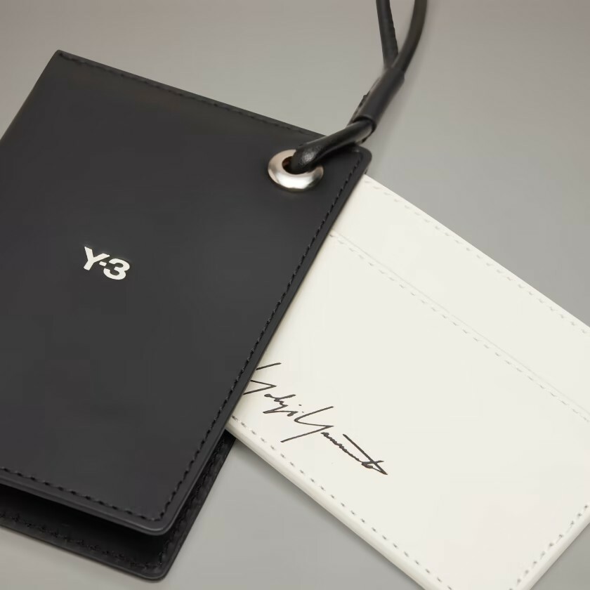 【 Y-3 CARD HOLDER 皮革卡夾包 - 黑 】
