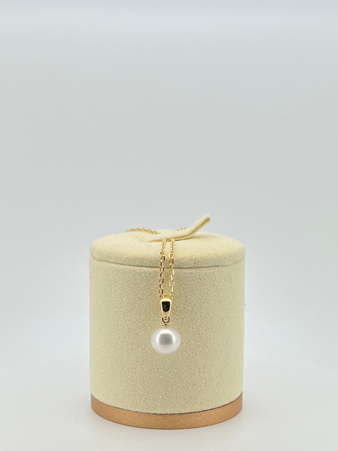 Mikimoto 珍珠7mm 18KY頸鏈