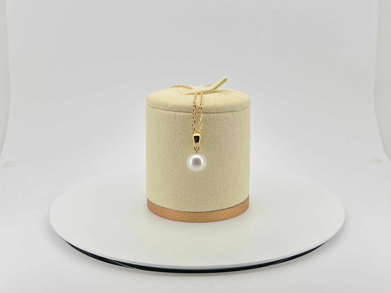 Mikimoto 珍珠7mm 18KY頸鏈