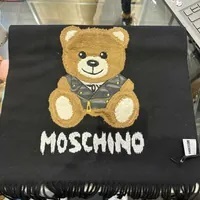 [S] MOSCHINO 30033M2781-016 TEDDY BEAR SCARF,BLACK, 8056209102627 (SM722)