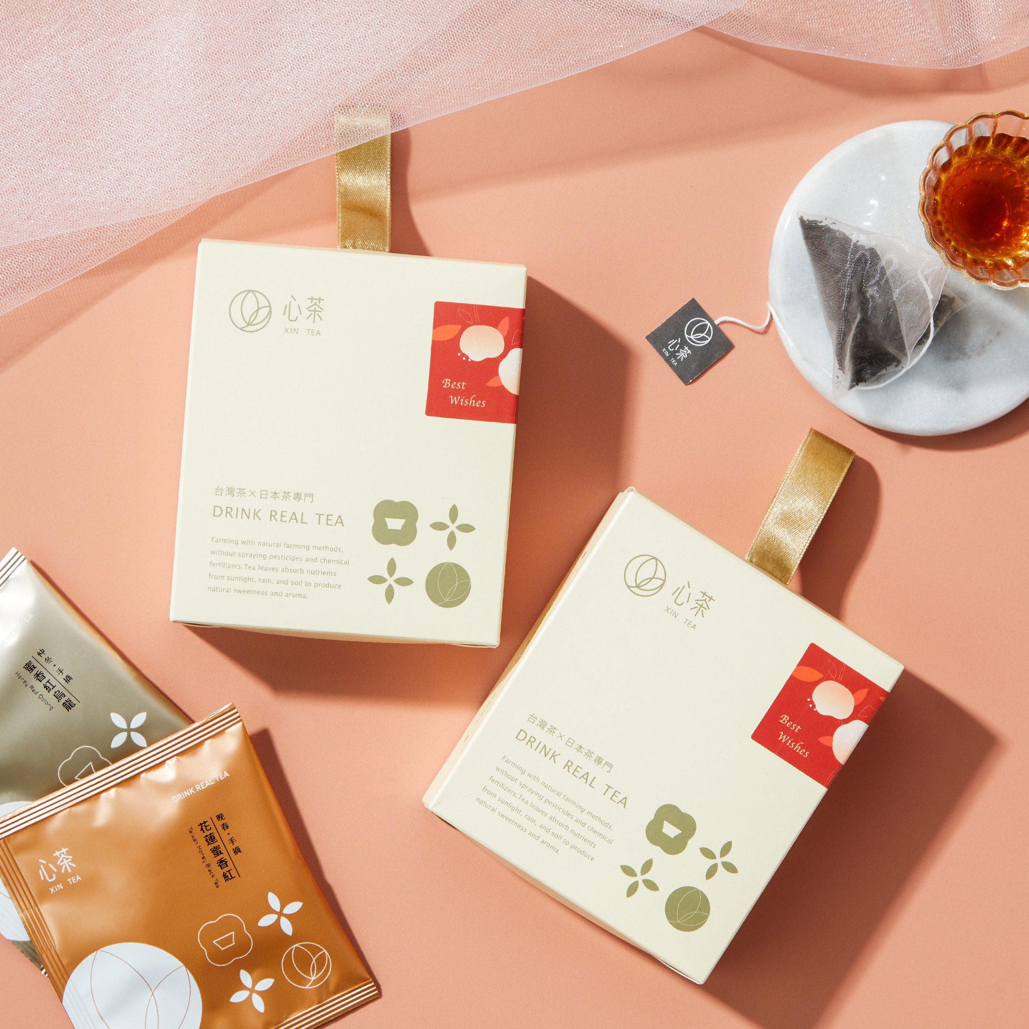 【 喜滿蔚然 】緞帶茶包小禮盒