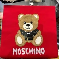 [S] MOSCHINO 30033M2781-007 TEDDY BEAR SCARF,RED, 8056209103778 (SM724)