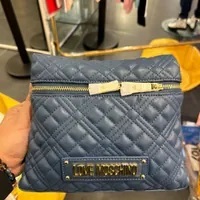 [S] LOVE MOSCHINO JC4318PP0FLA0750 BORSA QUILTED BAG PU,BLUE, 8058055428197 (SLM243)