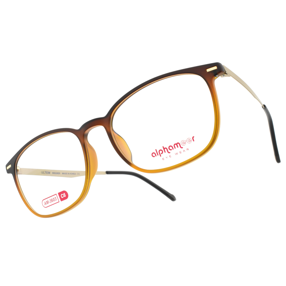 【Alphameer】AM3603 C6 簡約復古方框光學眼鏡