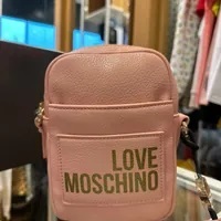 [S] LOVE MOSCHINO JC4326PP0EKC0600 LOGO PRINT SMALL CROSSBODY BAG,PINK, 8054400322462 (SLM245)