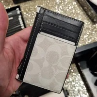 [S] COACH C4281 ZIP CARD CS SIGNATURE,QB/CHALK/BLACK MULTI, 196395196418 (SCO646)