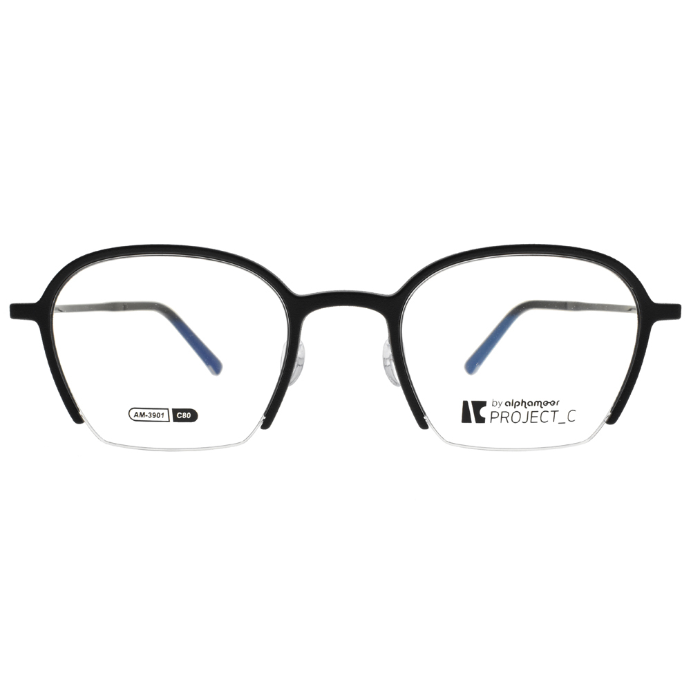【Alphameer】AM3901 (四色) Project-C系列 俏皮造型半框光學眼鏡