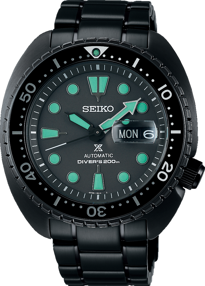萬年鐘錶 - SEIKO PROSPEX   The Black Series King Turtle Diver  大錶徑黑視鏡海龜機械潛水錶  SRPK43K1 / 4R36-06Z0SD 錶徑45MM