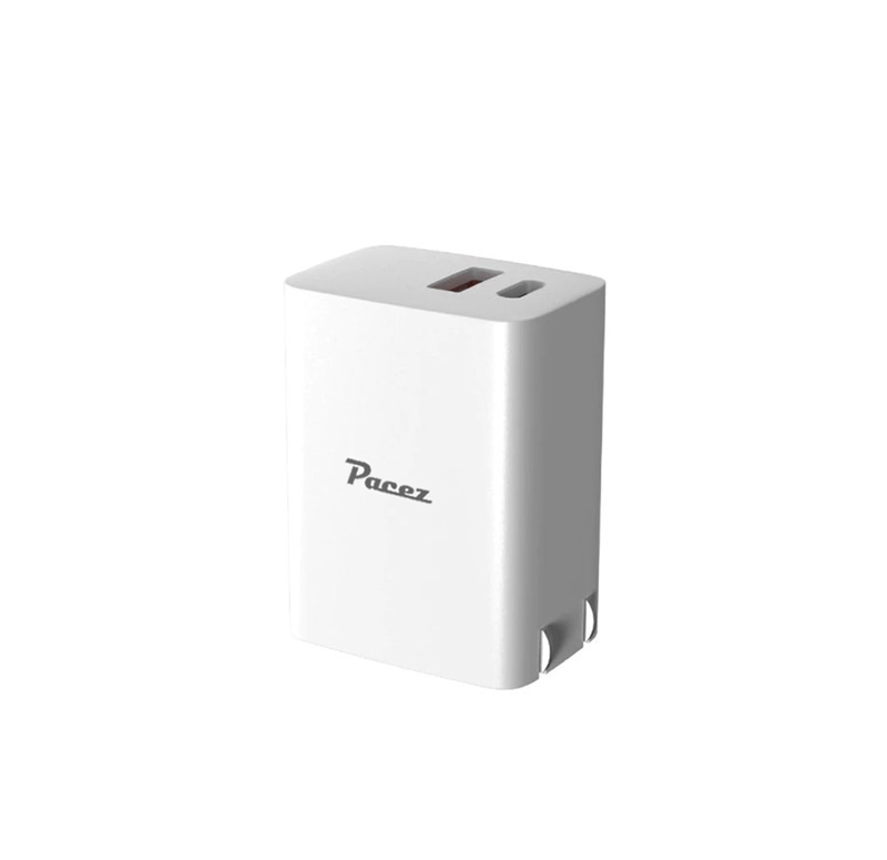 【PACEZ】33W 雙孔快速充電器/QC3.0+TYPE-C 支援PD/V0高品質防火材質