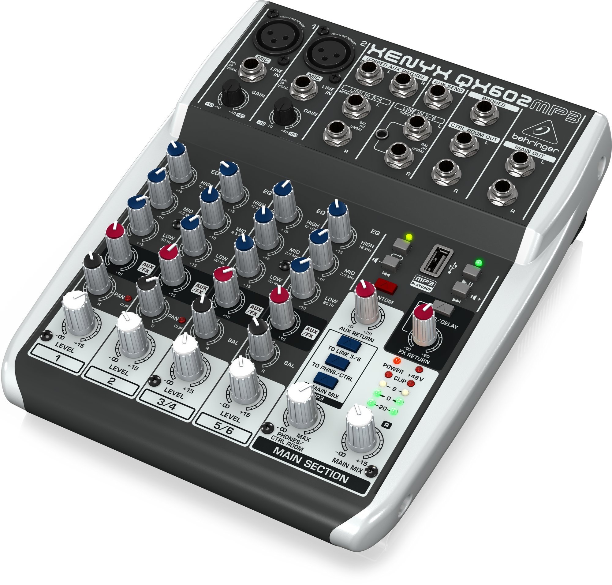 BEHRINGER QX602MP3 AUDIO MIXER 音響調音台可USB播放