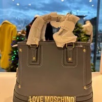 [S] LOVE MOSCHINO JC4032PP1FLB0707 LOGO LETTERING TOTE BAG,DENIM, 8058051632215 (SLM256)