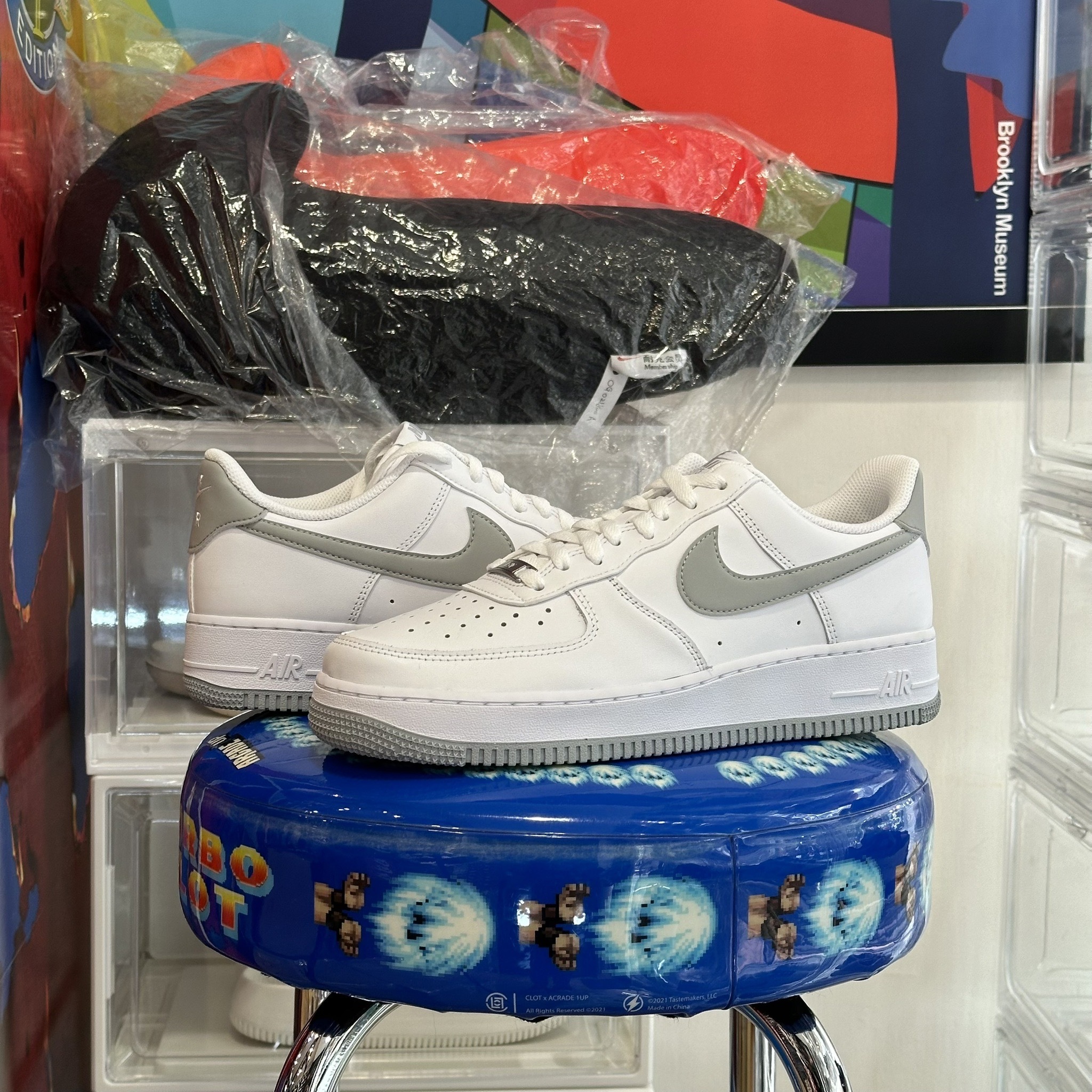 NIKE AIR FORCE 1 07 白灰 復古 AF1 男鞋 FJ4146-100
