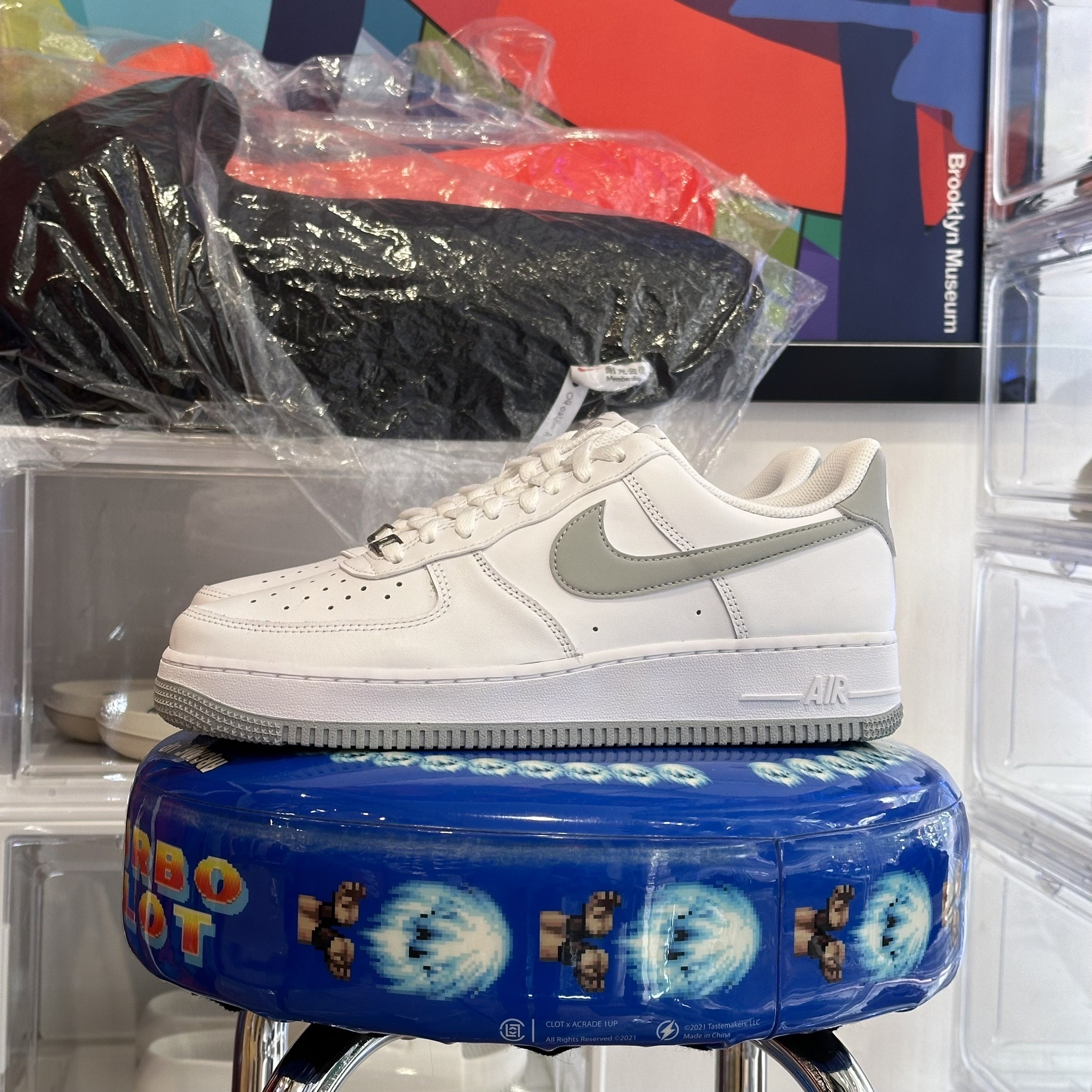 NIKE AIR FORCE 1 07 白灰 復古 AF1 男鞋 FJ4146-100