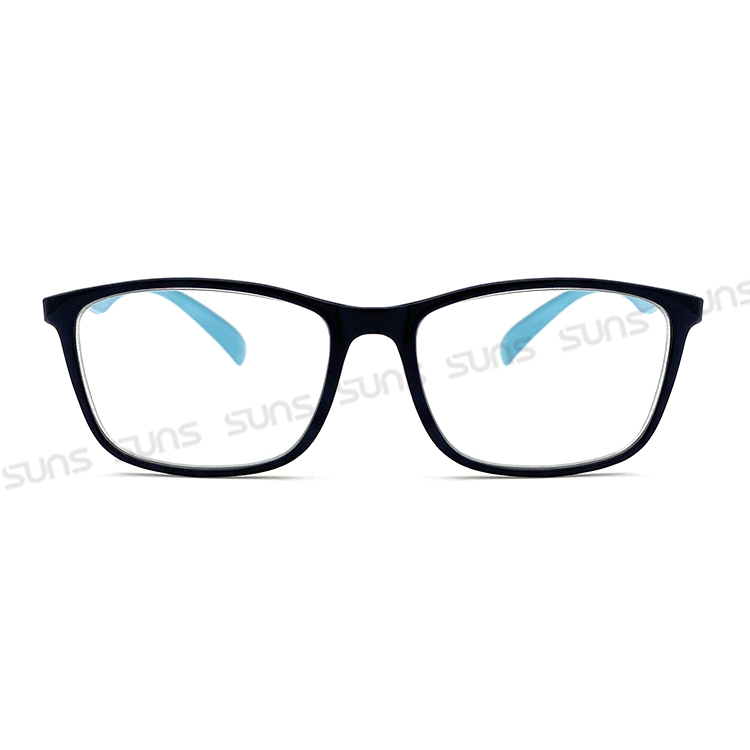 MIT抗紫外線濾藍光老花眼鏡(大鏡框)-雙色蒂芬藍
