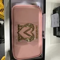 [S] LOVE MOSCHINO JC5675PP1ELZ0600 HEART METAL LOGO SMALL POUCH,PINK, 8054400008748 (SLM258)