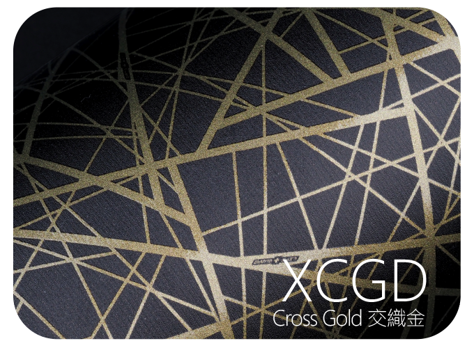 LIFE+GUARD XCGD Cross Gold 交織金 貼膜樣式，適用於相機、鏡頭與 3C 裝置表面保護與風格打造