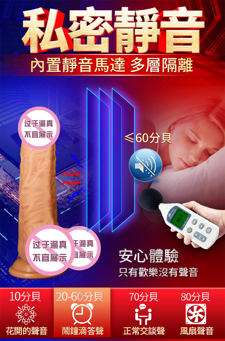 泰山2代｜伸縮加溫搖擺震動仿真陽具