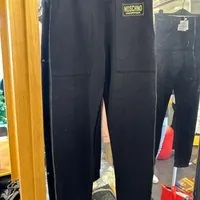 [S] MOSCHINO LOGO PATCH UNDERWEAR JOGGING PANTS,BLACK, 221ZUA432190300555 (SM742)