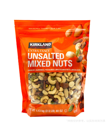 Kirkland Signature科克蘭烘烤無鹽綜合堅果
