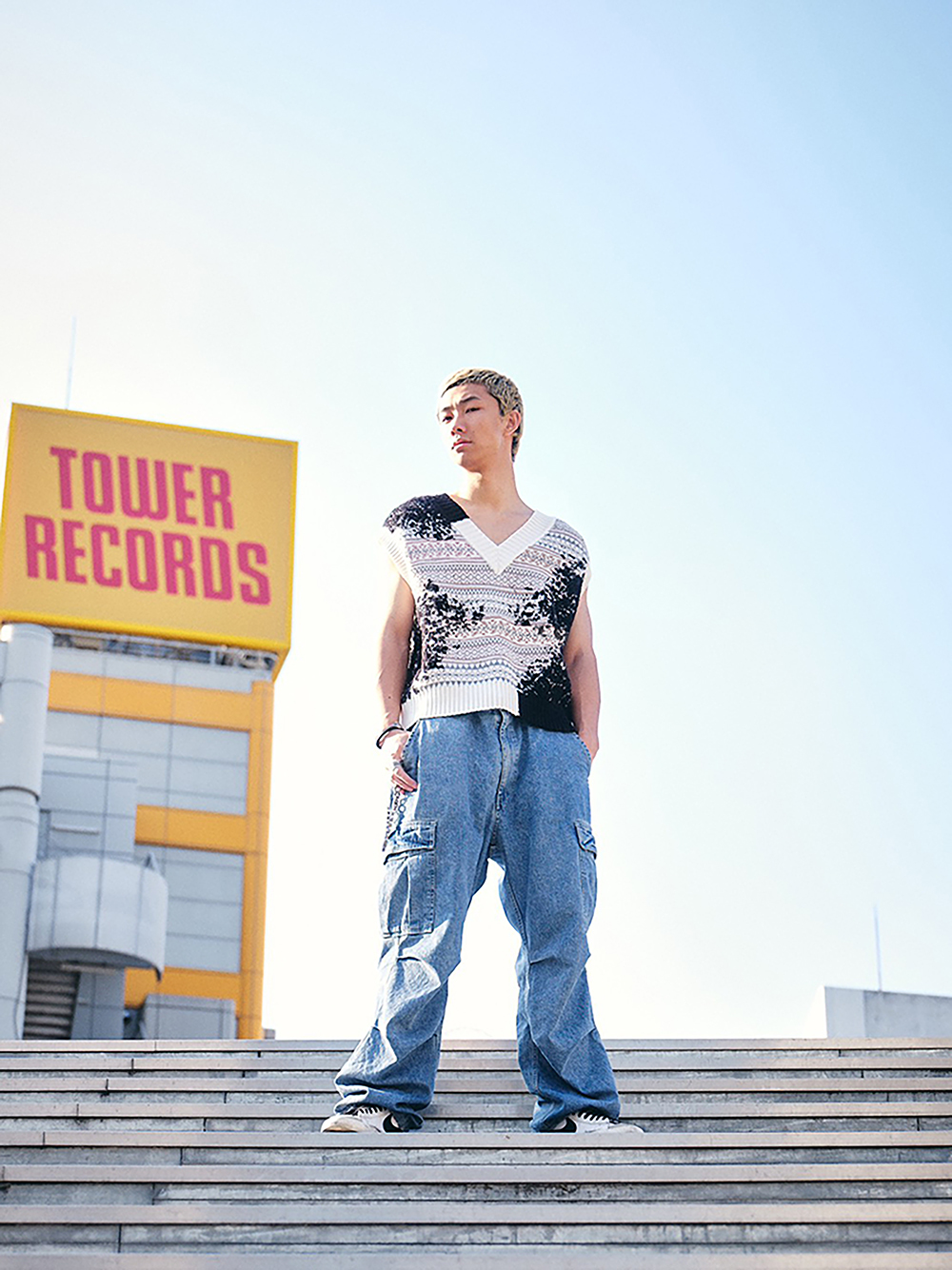 [Amanda Rose]  Spilled Black Ink Fair Isle Vest