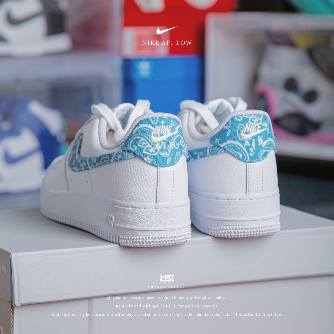 Nike AF1 Low Essential 北卡藍 腰果花 變形蟲 白藍 DH4406-100