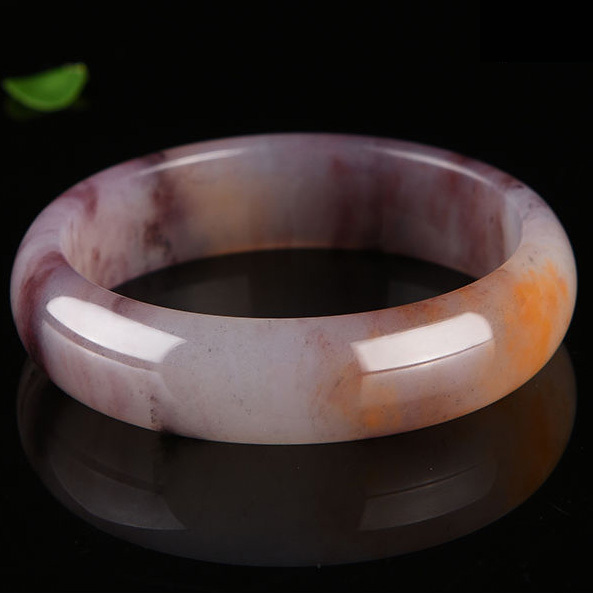 【玉鐲】紫羅蘭-新疆金絲玉