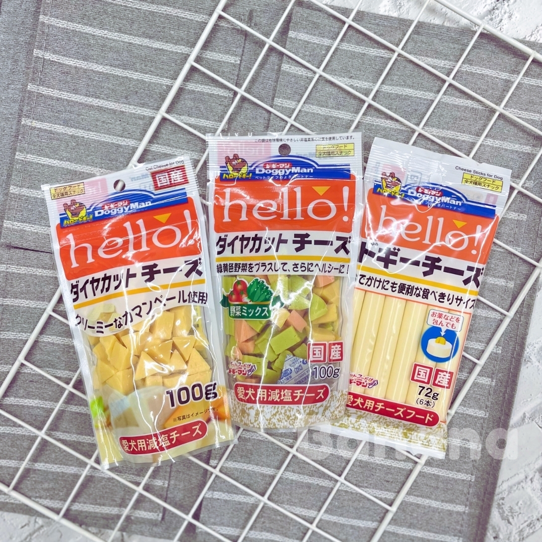 DoggyMan｜犬用 Hello角切起司塊 野菜起司塊 起司條 起司球