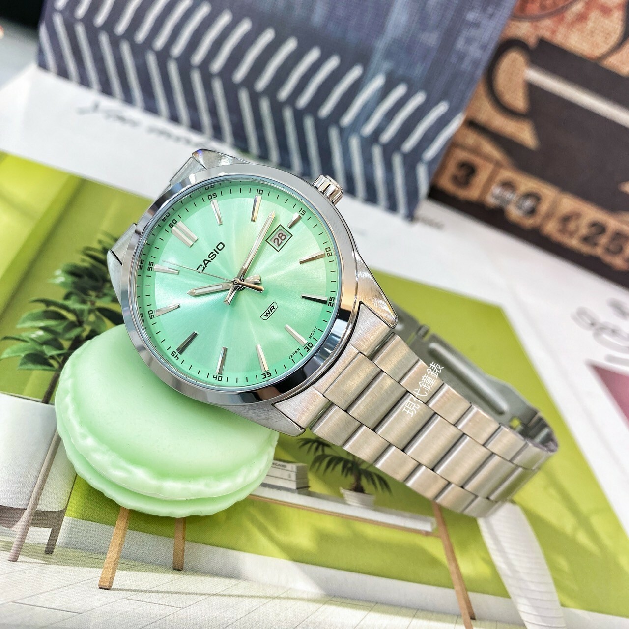 【CASIO 卡西歐】 潮流鮮豔色彩不鏽鋼腕錶MTP-VD03D-3A2 41mm 現代鐘錶