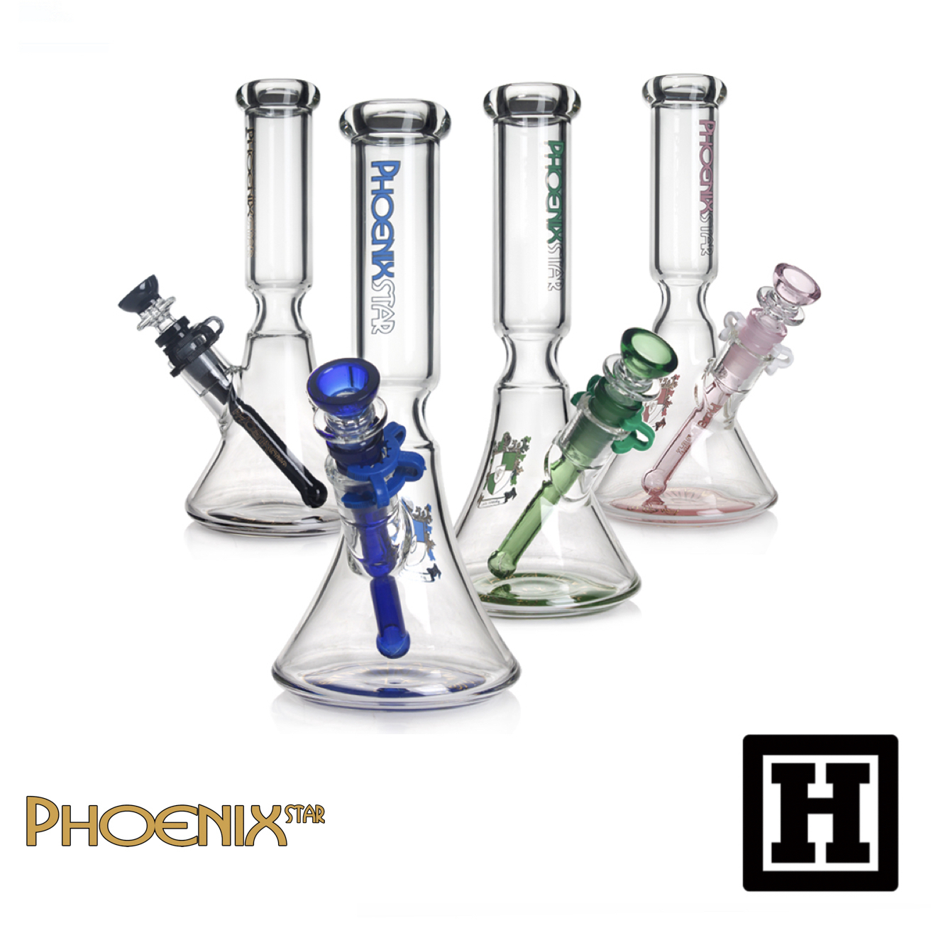 Phoenix Star 10吋 流線燒杯 玻璃藝術品 (BONG)