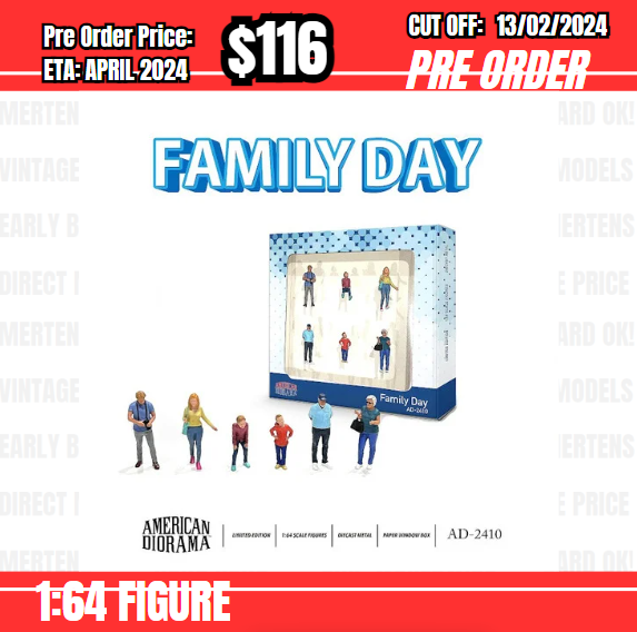 PO-$116 * American Diorama * 1:64 Figure- Family Day [OD29/01]