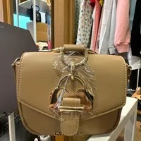 [S] LOVE MOSCHINO JC4264PP0EKK0105 SMALL LETTERING LOGO METAL CROSSBODY BAG,BEIGE, 8054400329188 (SLM282)