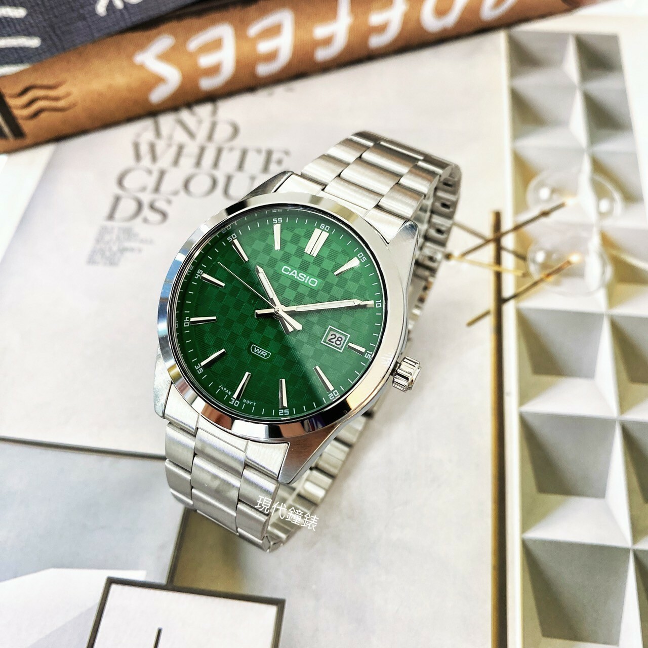 【CASIO 卡西歐】潮流格紋不鏽鋼腕錶MTP-VD03D-3A1 41mm 現代鐘錶