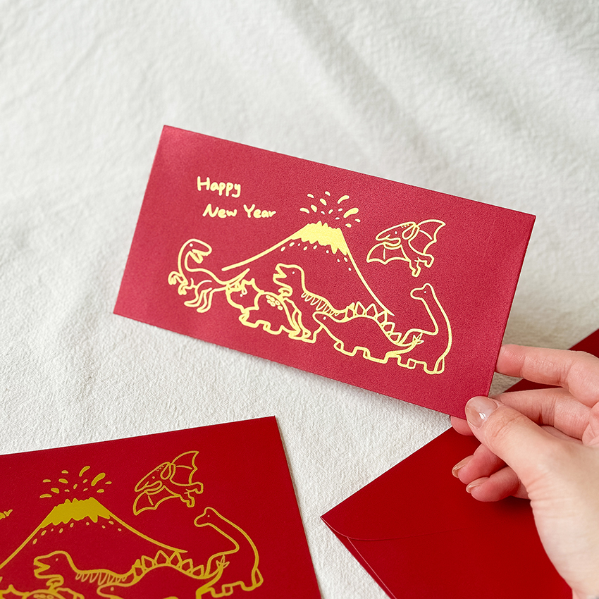 2024龍年燙金紅包袋/恐龍紅包袋(單一入)