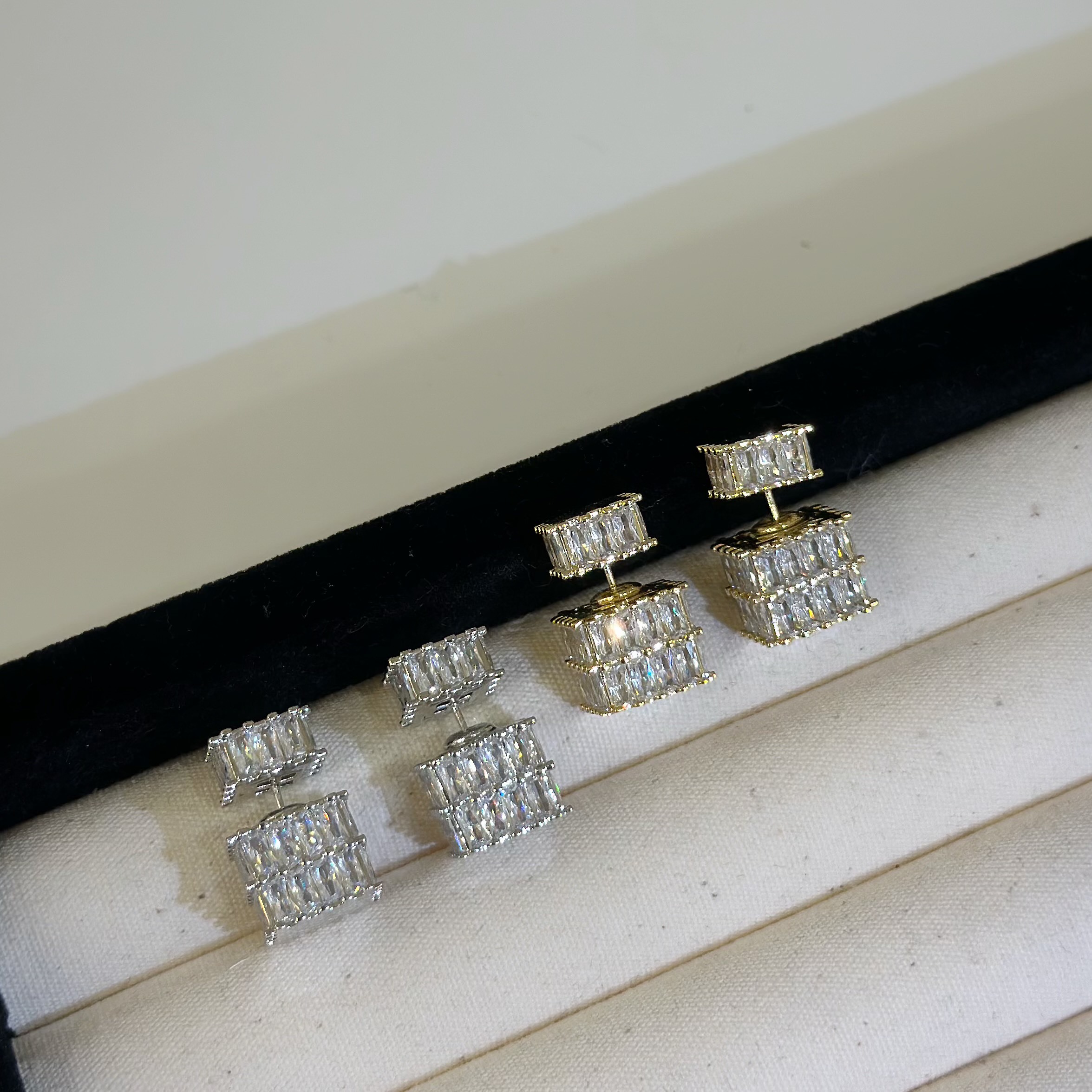 鋯石方塊前後扣