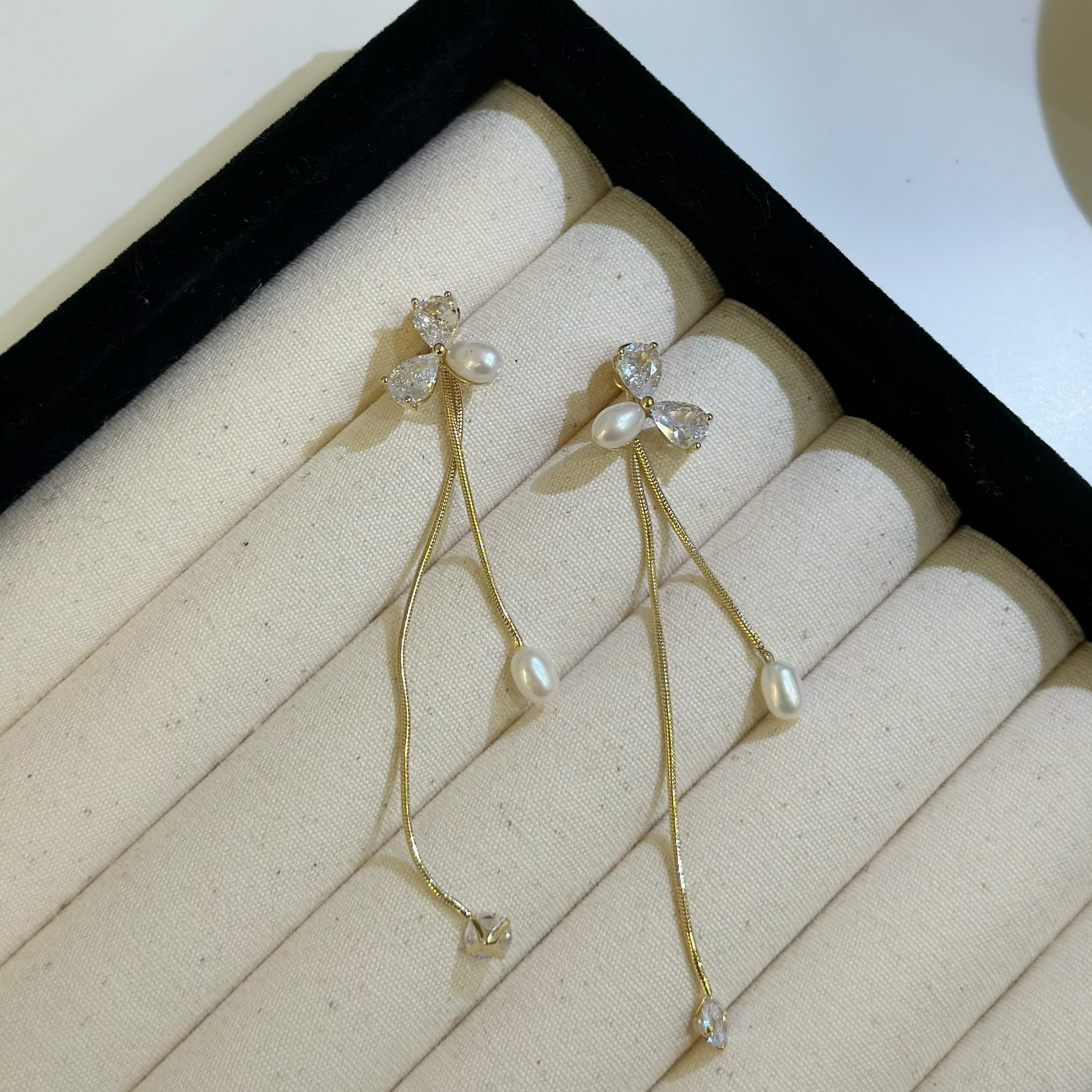 花朵珍珠鑽前後扣