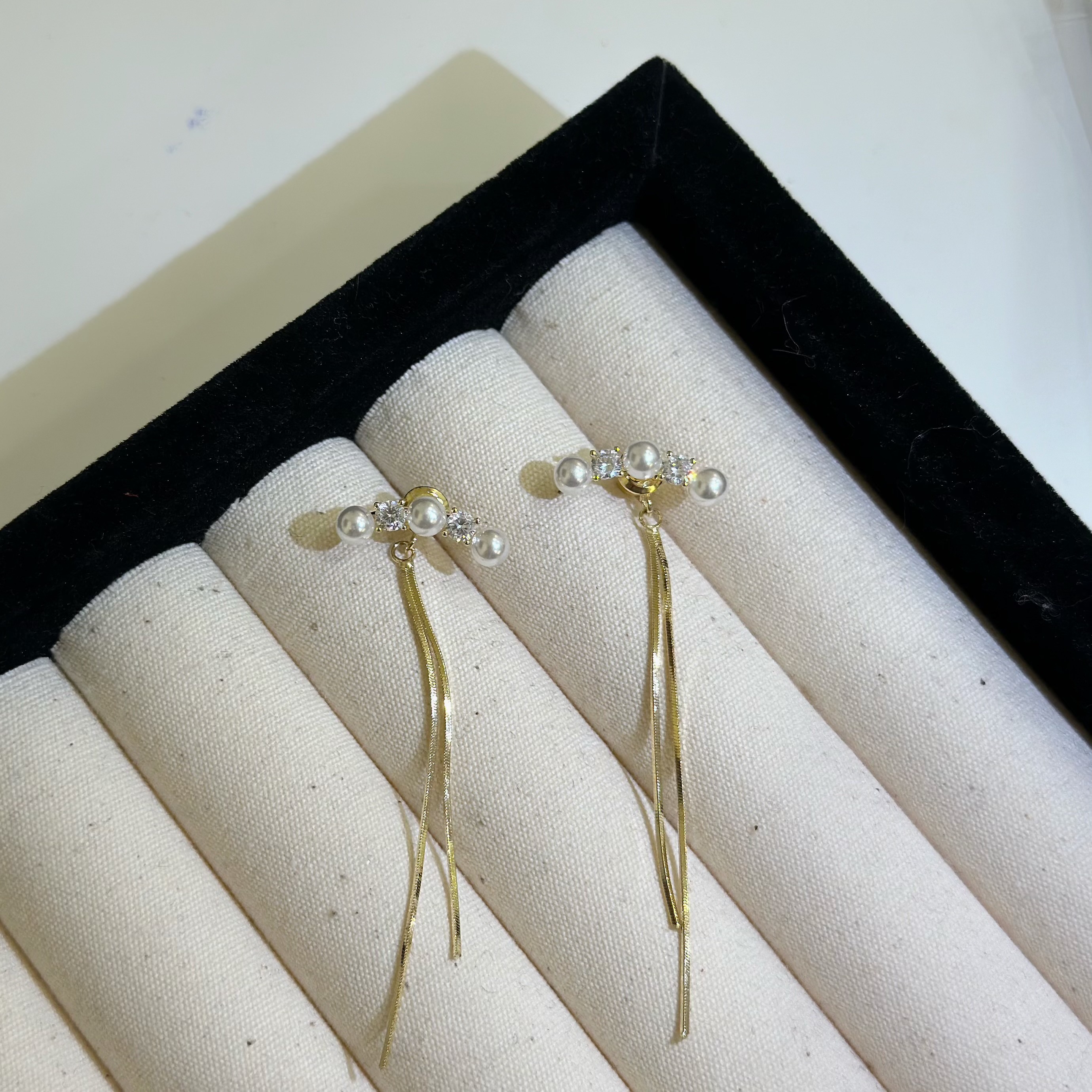 珍珠流蘇前後扣