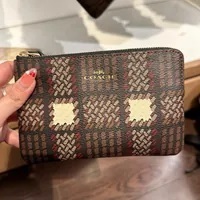 [S] COACH CN012 BRSHD PLD CRN ZIP ,IM/BROWN MULTI, 196395079322 (SCO665)