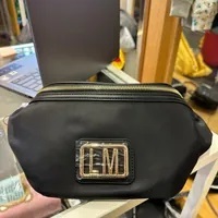 [S] LOVE MOSCHINO JC4304PP1ELG0000 WOMEN'S POLAMIDE BELT BAG,BLACK, 8054400008953 (SLM287)