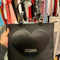 [S] LOVE MOSCHINO JC4330PP0EKD100A BIG HEART WITH LOGO SHOPPER BAG,BLACK, 8054400641488 (SLM290)