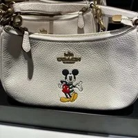 [S] COACH CM859 DISNEY LEATHER TERI SHOULDER BAG,B4/CHALK MULTI, 196395101504 (SCO667)
